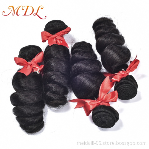 High quality brazilian loose wave human hair weave bundles